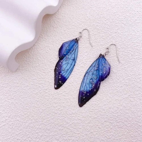 Butterfly wing drop earrings - butterfly,